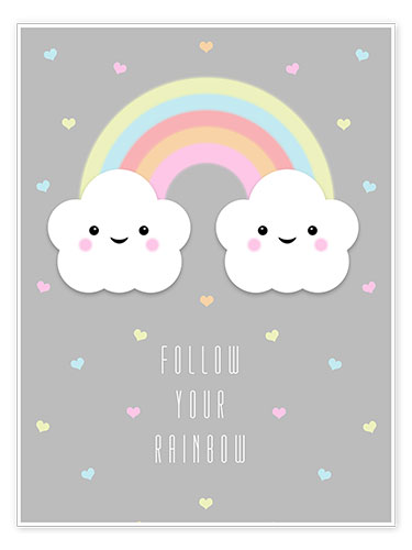 Poster Follow your rainbow