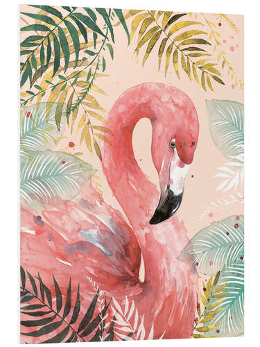 Foam board print Flamingo in the jungle