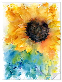 Selvklebende plakat Sunflower