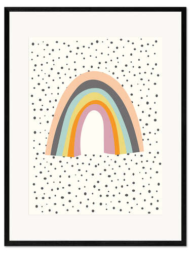 Impression artistique encadrée Arc-en-ciel après la pluie