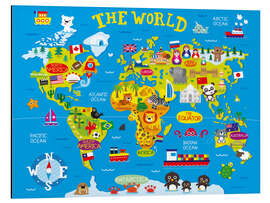 Magnettafel Weltkarte