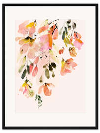 Gerahmter Kunstdruck Blumenregen