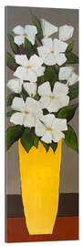 Galleritryck White flowers in a yellow vase