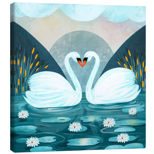 Canvas print Pair of Swans