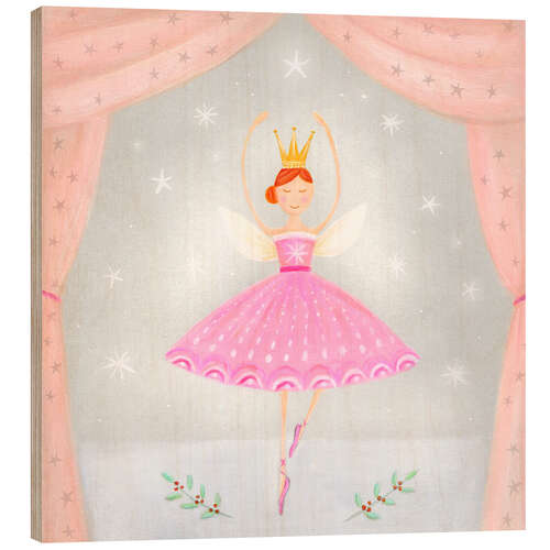 Wood print Great ballerina