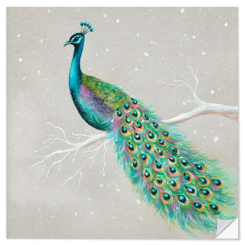 Sisustustarra Peacock in winter