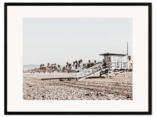 Impression artistique encadrée Santa Monica Beach