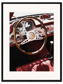 Impressão artística com moldura Vintage - carro II