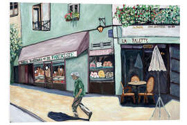 Hartschaumbild Straßencafe in St. Germain