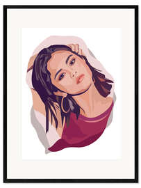 Stampa artistica con cornice Selena Gomez