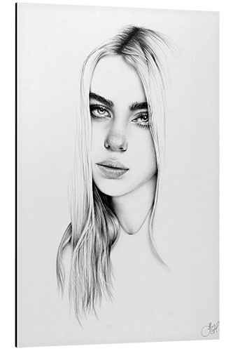 Quadro em alumínio Billie Eilish