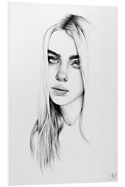 Foam board print Billie Eilish