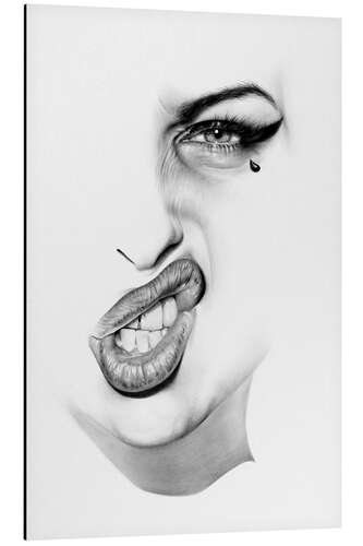 Aluminium print Amy Winehouse