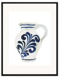 Gerahmter Kunstdruck Bembel-Krug