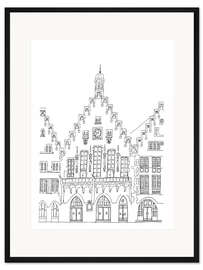 Gerahmter Kunstdruck Römer, Frankfurt
