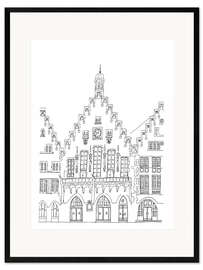 Gerahmter Kunstdruck Römer, Frankfurt