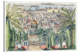 Magnettafel Bahai-Gärten, Haifa