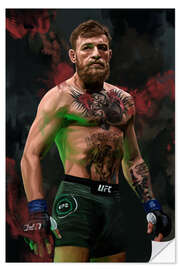 Selvklebende plakat Conor McGregor