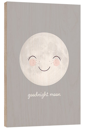 Wood print Good night, moon!