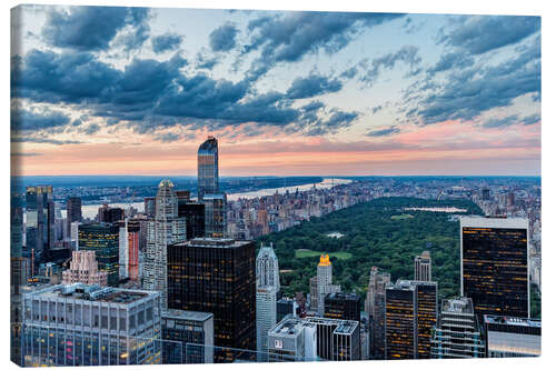 Lienzo Central Park desde lo alto del Rockefeller Center