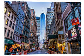 Foam board print View of the One World Trade Center in New York