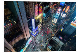 Tableau en PVC Vue aérienne de Times Square à New York