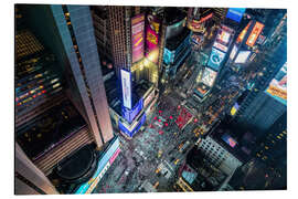 Magnettafel Luftaufnahme des Times Square in New York