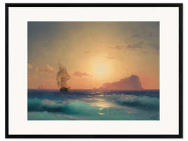 Kehystetty taidepainatus Sunset over Ischia