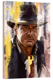 Wood print Indiana Jones