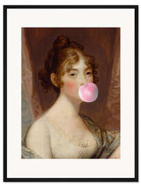 Gerahmter Kunstdruck Kaugummimädchen II