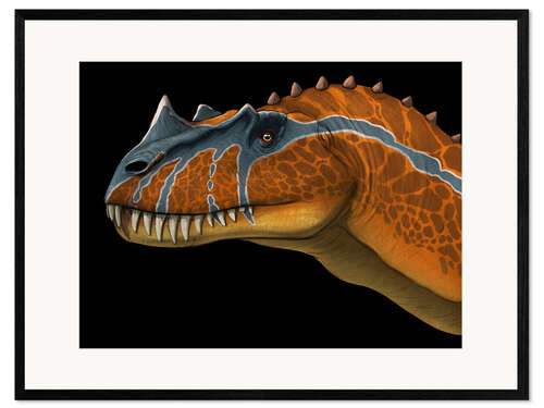 Impresión de arte enmarcada Retrato de Ceratosaurus