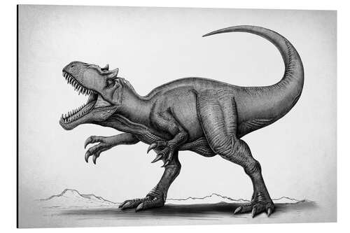Alumiinitaulu Roaring Allosaurus