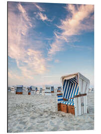 Magnettafel Strandkörbe am Nordseestrand