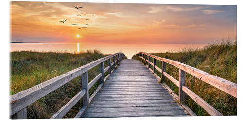 Acrylic print Sunset on the dune beach II