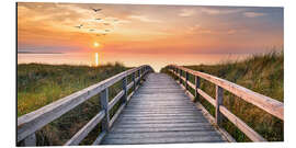 Aluminium print Sunset on the dune beach II