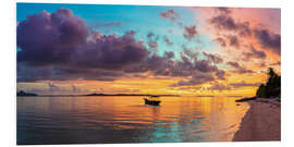 Foam board print Sunset on the tropical desert beach