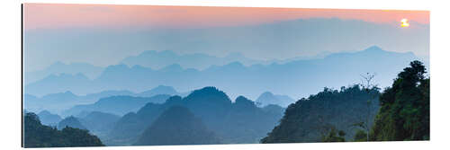 Galleriprint Karst landscape in North Vietnam at sunset