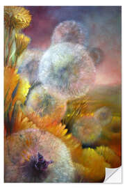 Selvklebende plakat Dandelion and butterfly I