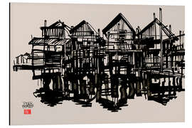 Tableau en aluminium Lac Inle au Myanmar