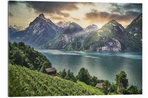 Galleriprint Sunset at Lake Lucerne