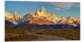 PVC print Sunrise at Fitz Roy in Patagonia