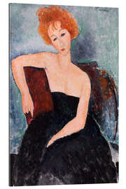 Galleritryck Red-haired girl in evening dress