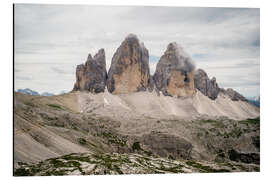 Tableau en aluminium Tre Cime di Lavaredo dans les Dolomites