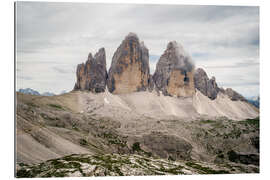 Gallery print Three peaks in the Dolomites