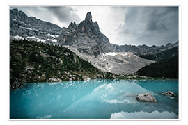 Poster Lago di montagna nelle Dolomiti