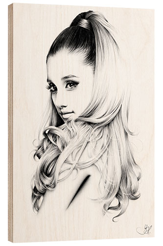 Wood print Ariana Grande