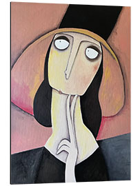 Tableau en aluminium Jeanne, Based on Modigliani