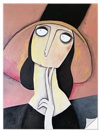 Selvklebende plakat Jeanne, Based on Modigliani