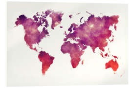 Acrylglas print Artistic world map