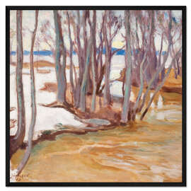 Gerahmter Kunstdruck Frühjahrshochwasser am Tuusulanjärvi